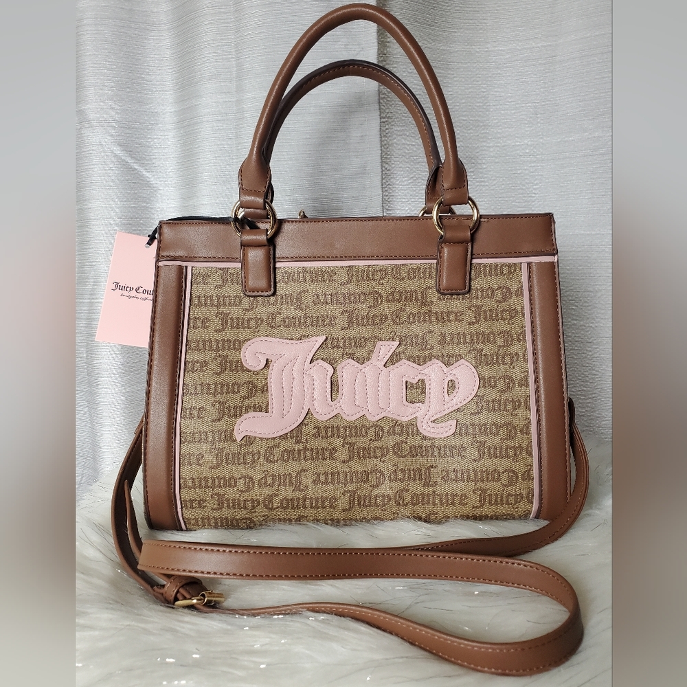 JUICY COUTURE chestnut chino paparazzi tote crossbody bag